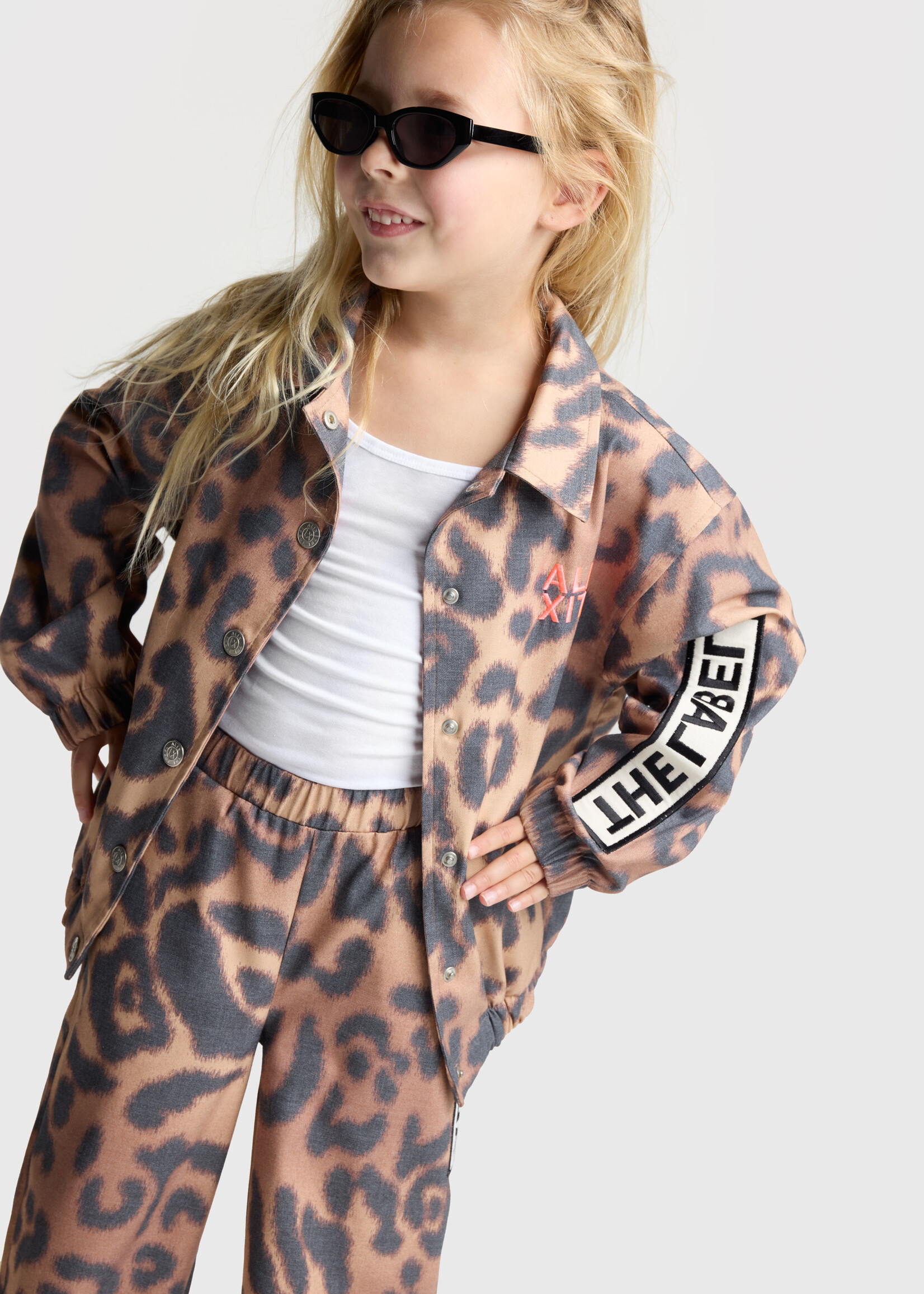 Alix Mini kids woven jaguar pants | Animal