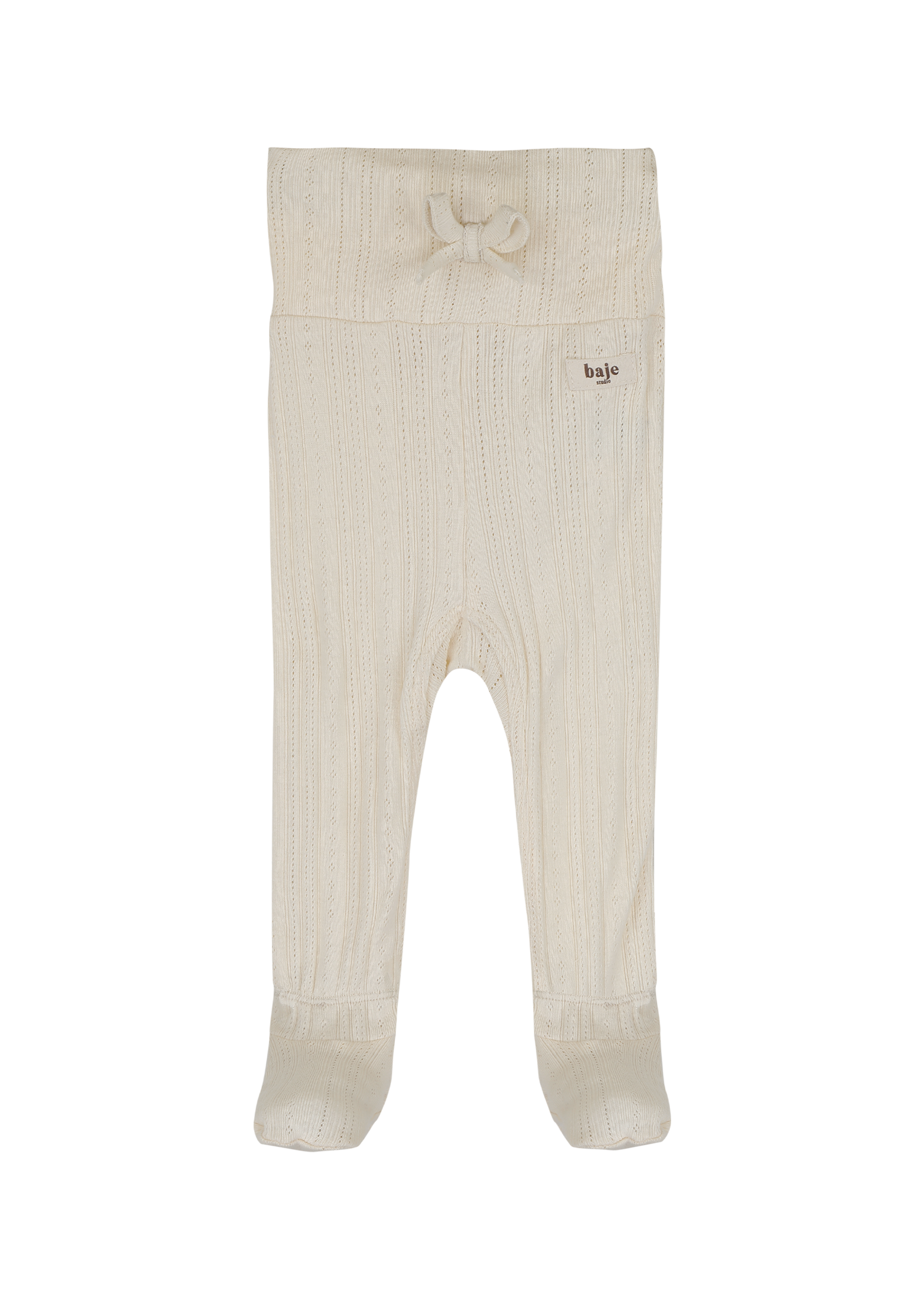 Baje Studio Catarina jersey pointelle legging | creme oat
