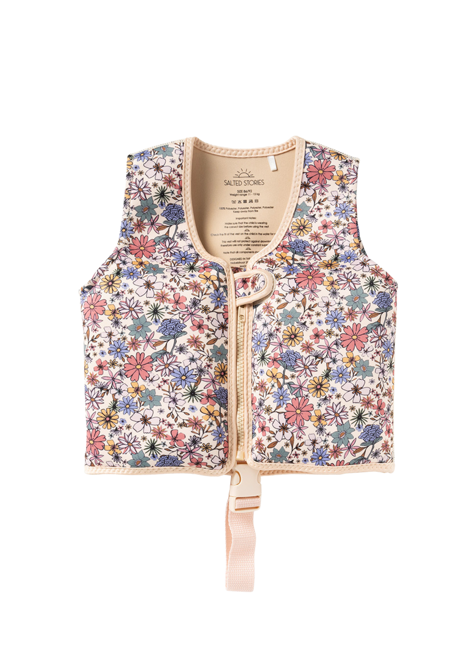 Salted Stories Sparkly Fleurs | Floating Vest | Multicolor
