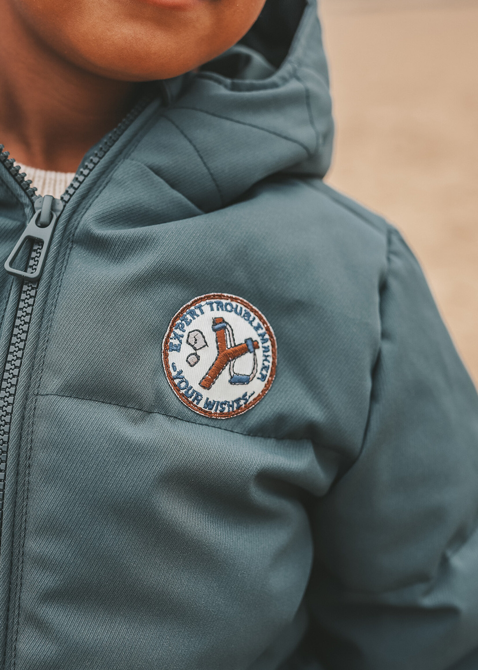 Your Wishes Solid | Puffer Coat | Teal