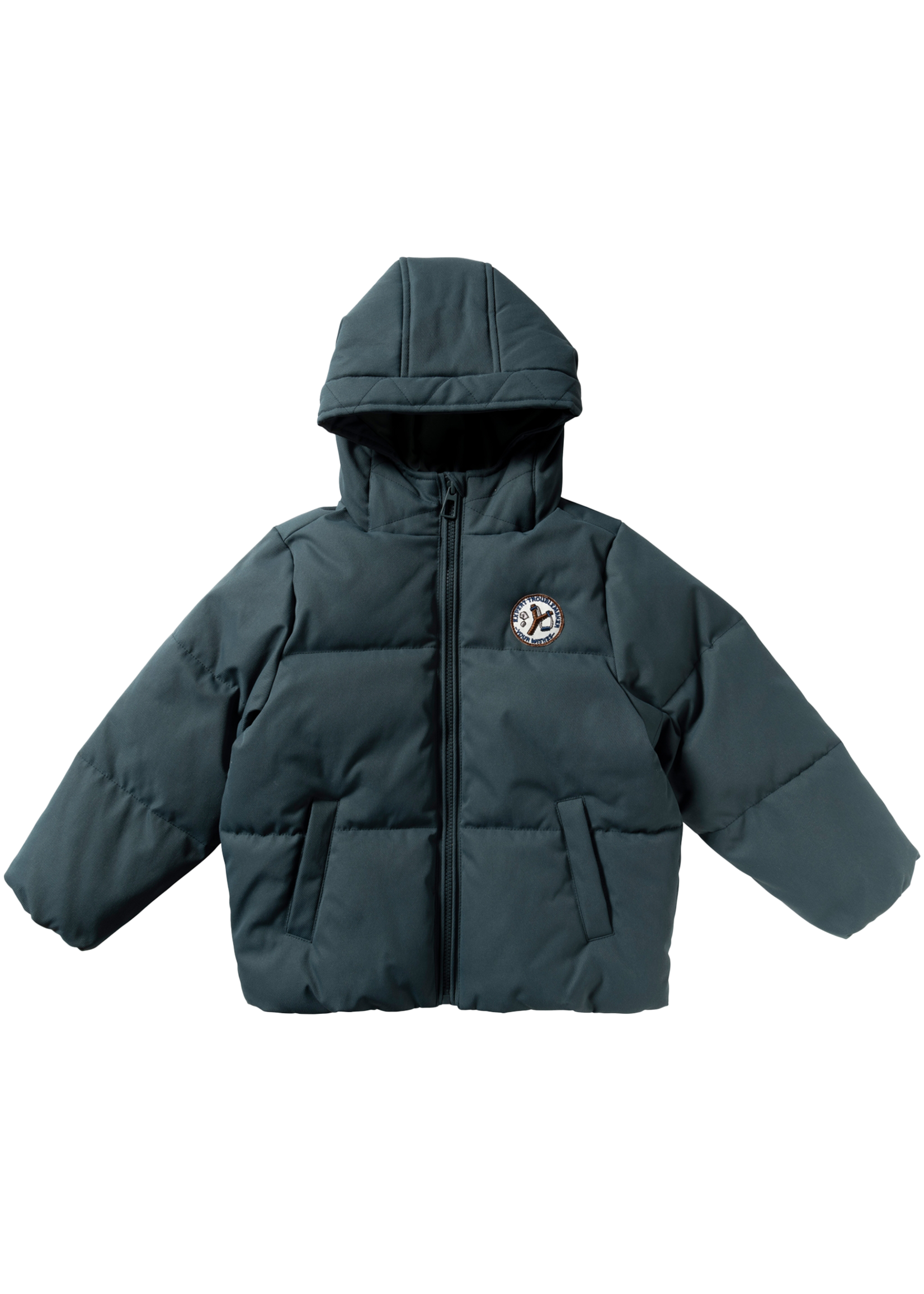 Your Wishes Solid | Puffer Coat | Teal