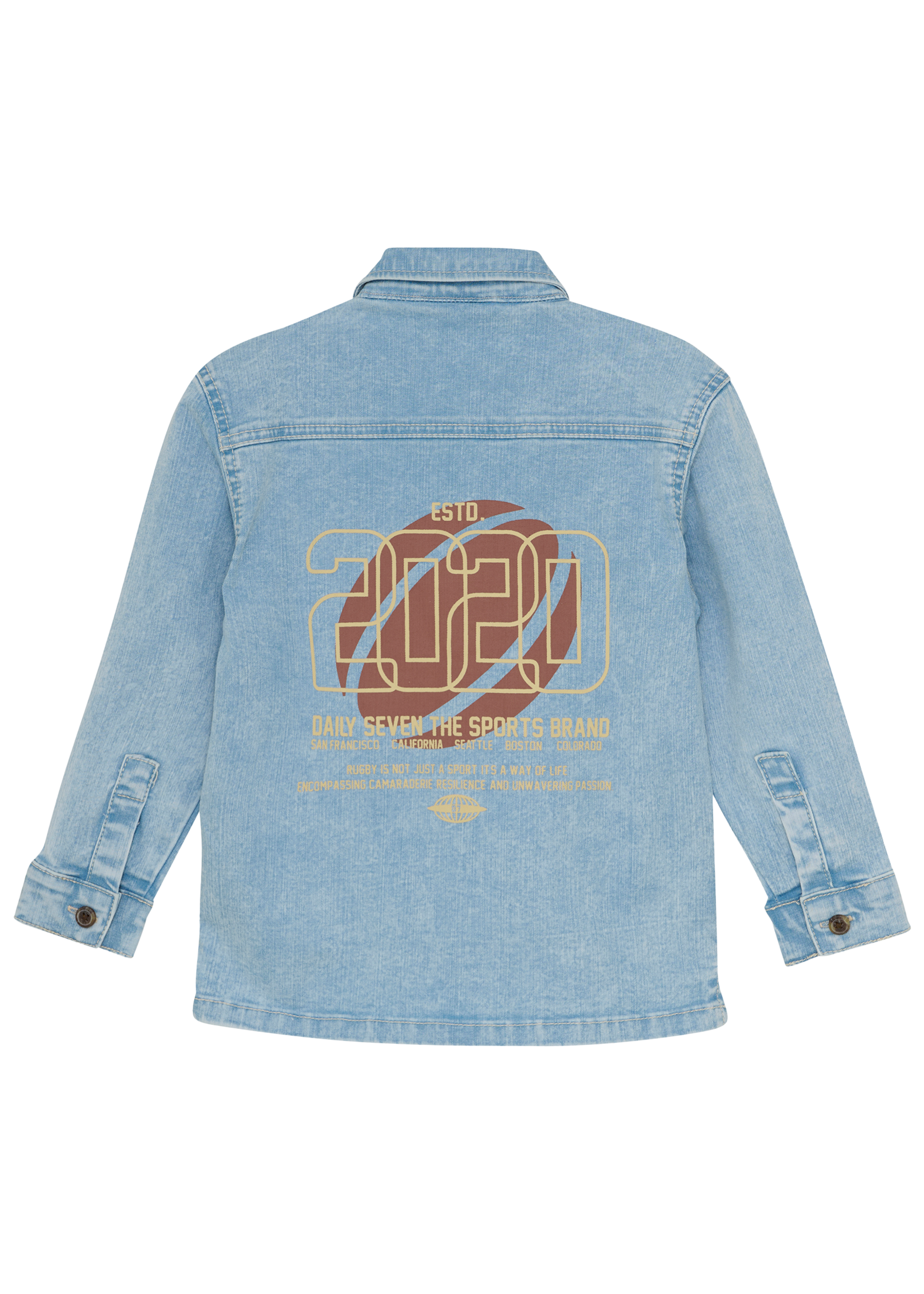 Daily 7 Denim Shirt Backprint | Denim