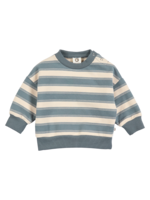 Müsli Stripe sweatshirt baby | Oak/ Stormy blue