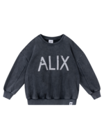 Alix Mini kids knitted alix on tour sweater | charcoal grey