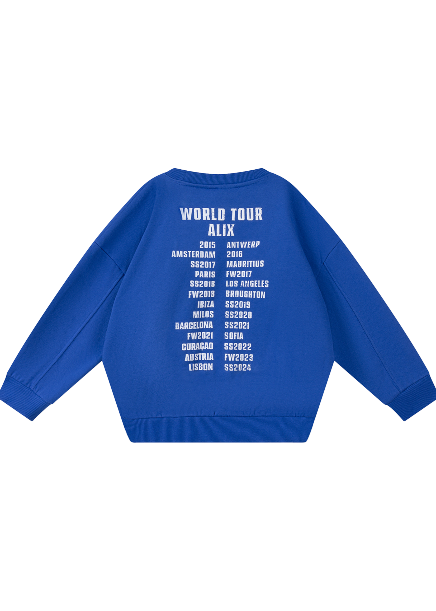 Alix Mini kids knitted on tour sweater | intense blue