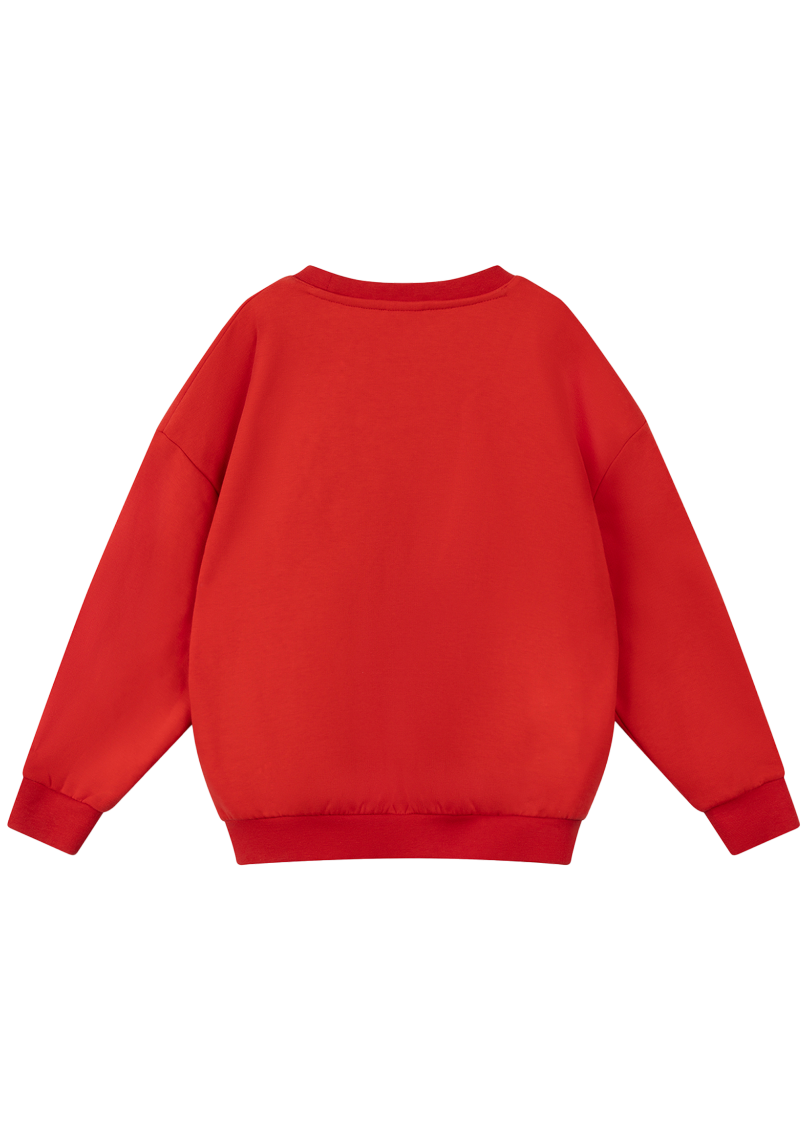 Alix Mini kids knitted label sweater | bright red