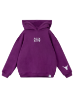 Alix Mini kids knitted logo hoody | purple magic