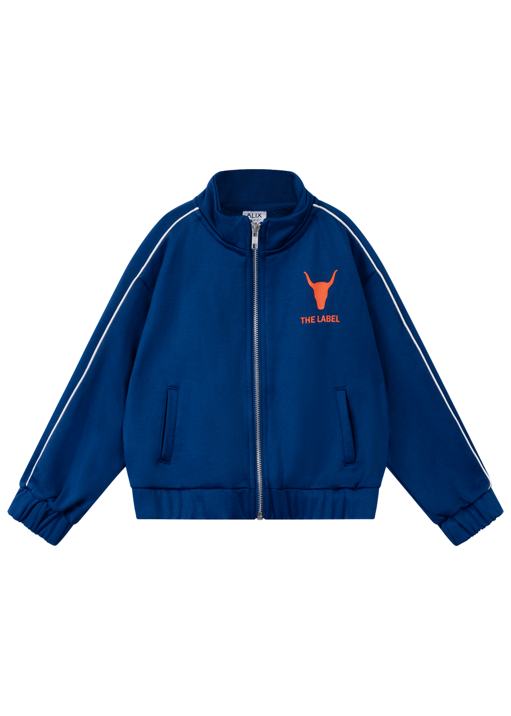 Alix Mini kids knitted training jacket | intense blue