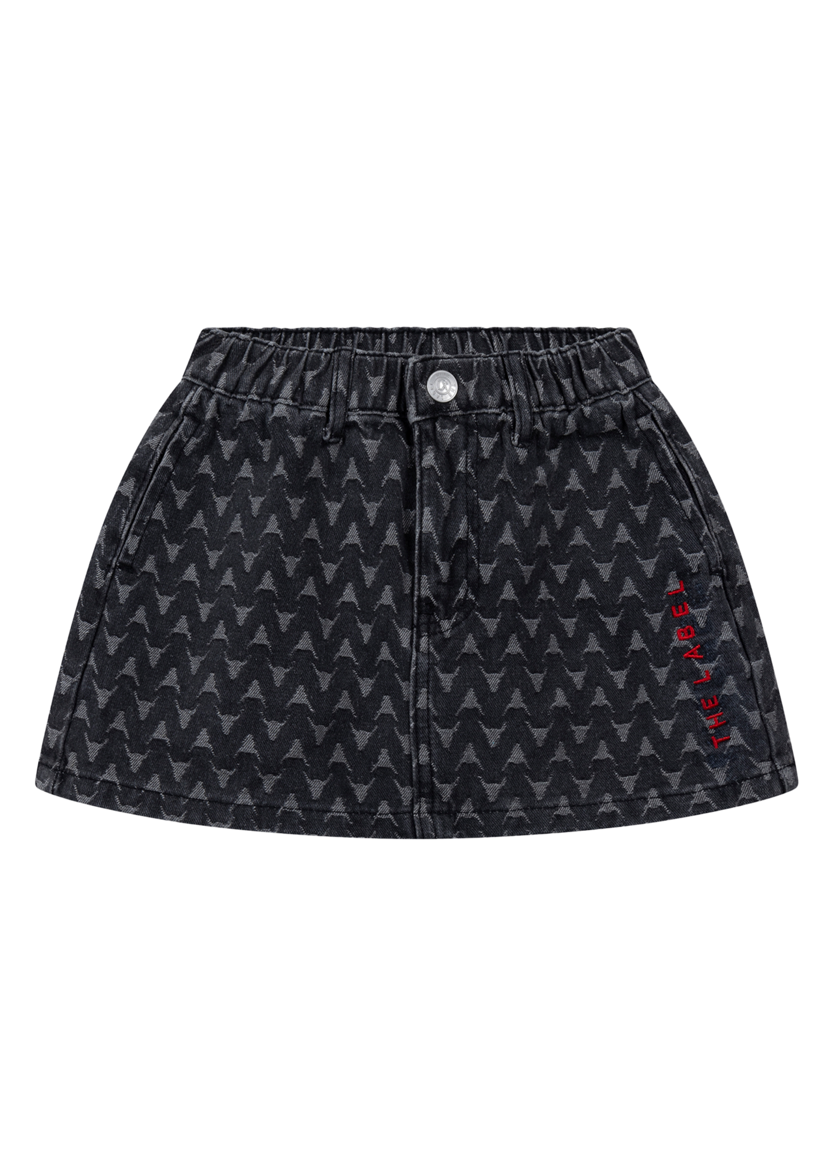Alix Mini kids woven bull skirt | dark grey
