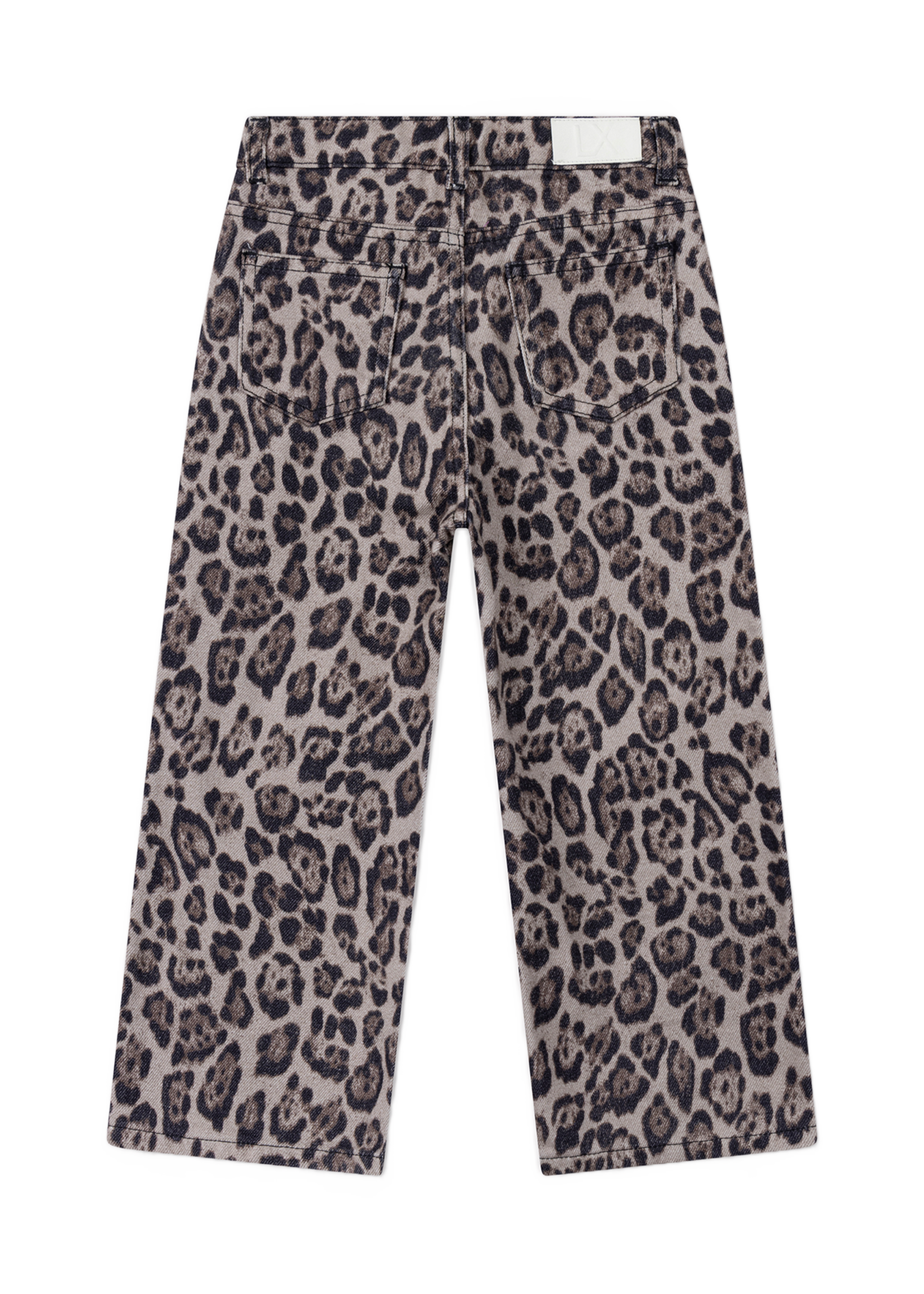 Alix Mini kids woven wide leg jaguar denim pants