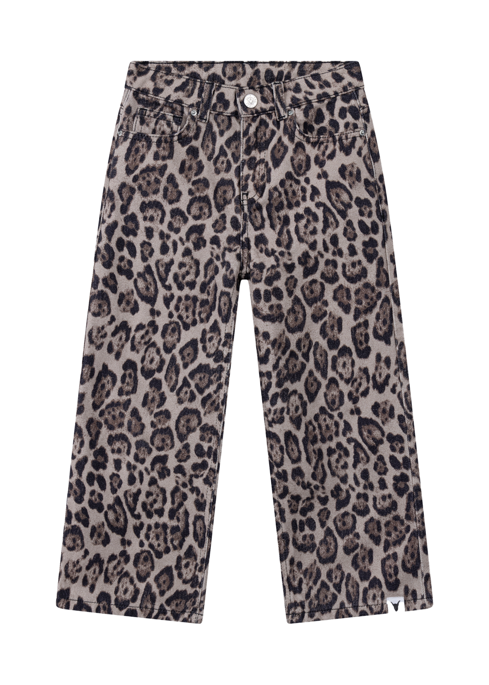Alix Mini kids woven wide leg jaguar denim pants