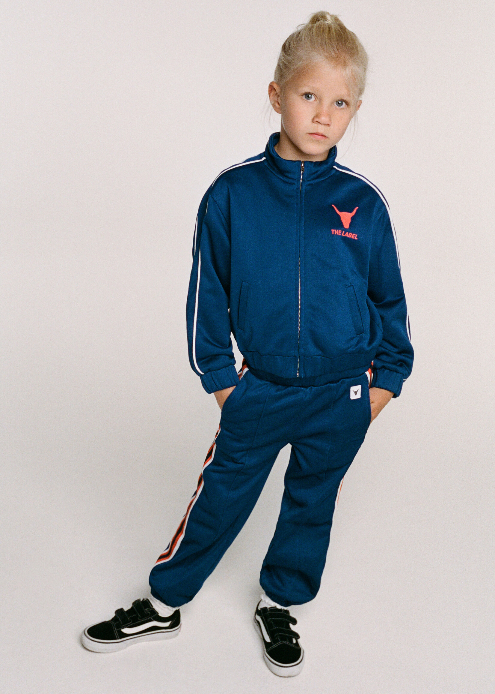 Alix Mini kids knitted jogging pants | intense blue