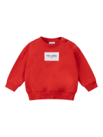 Alix Mini baby knitted label sweater | bright red