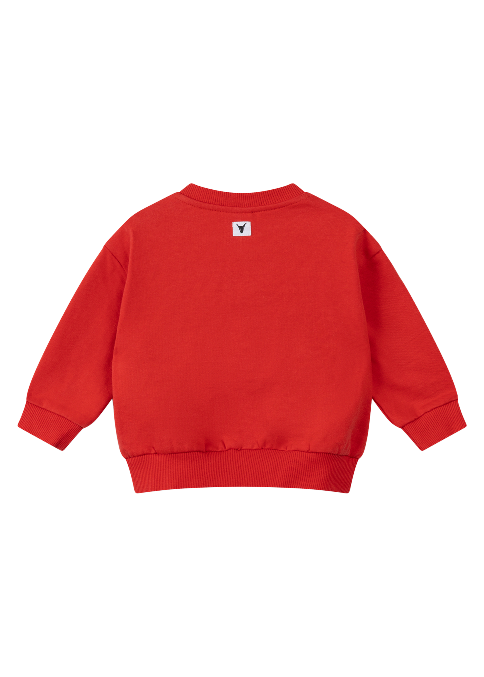 Alix Mini baby knitted label sweater | bright red