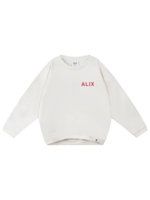 Alix Mini kids knitted bull sleeve sweater | ecru