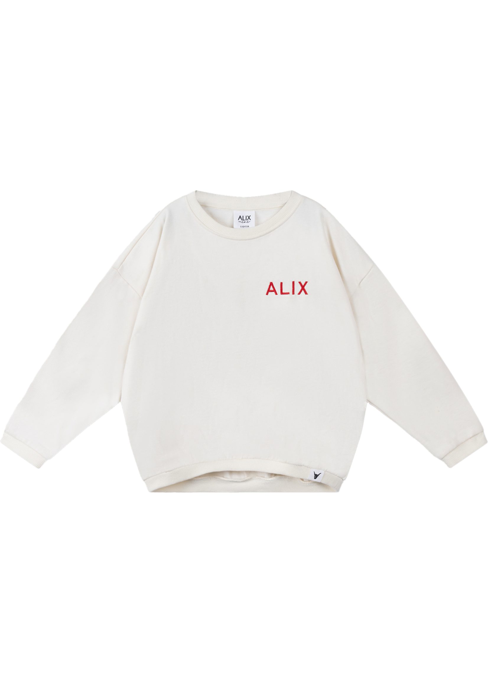 Alix Mini kids knitted bull sleeve sweater | ecru