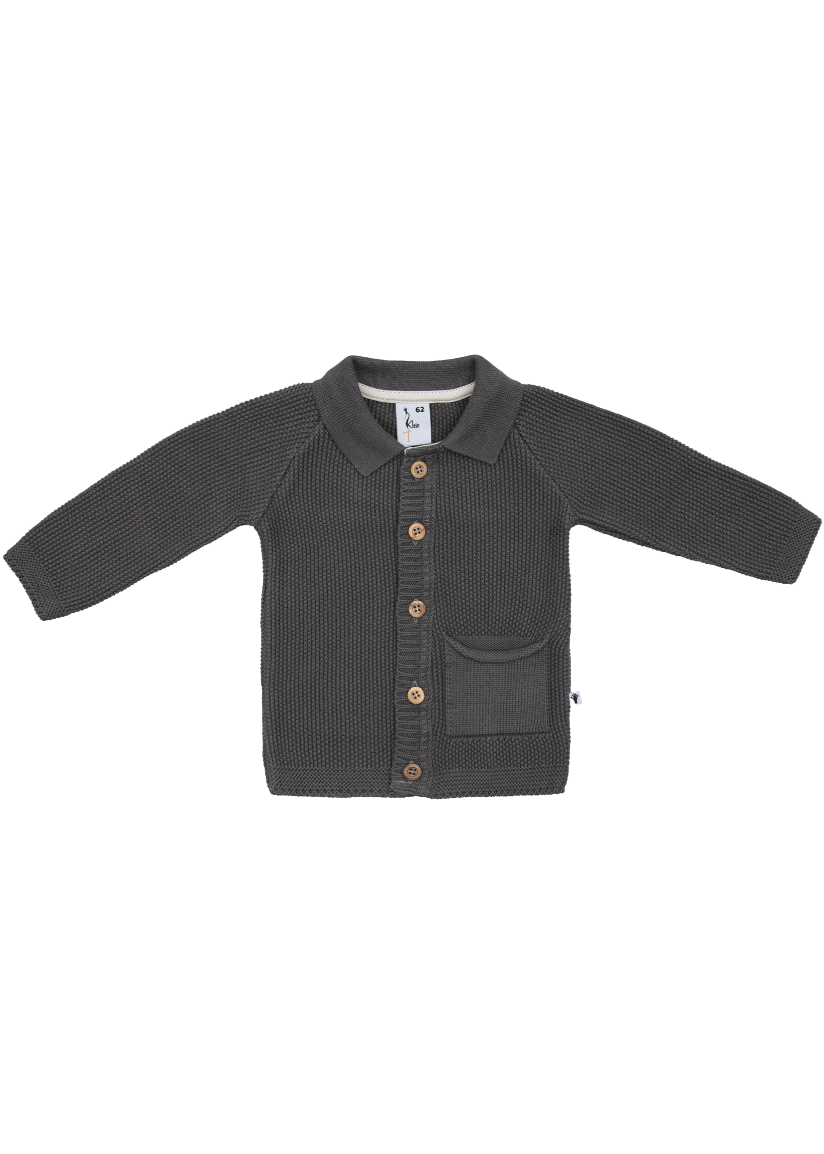 Klein Baby Cardigan Polo Knit Grey