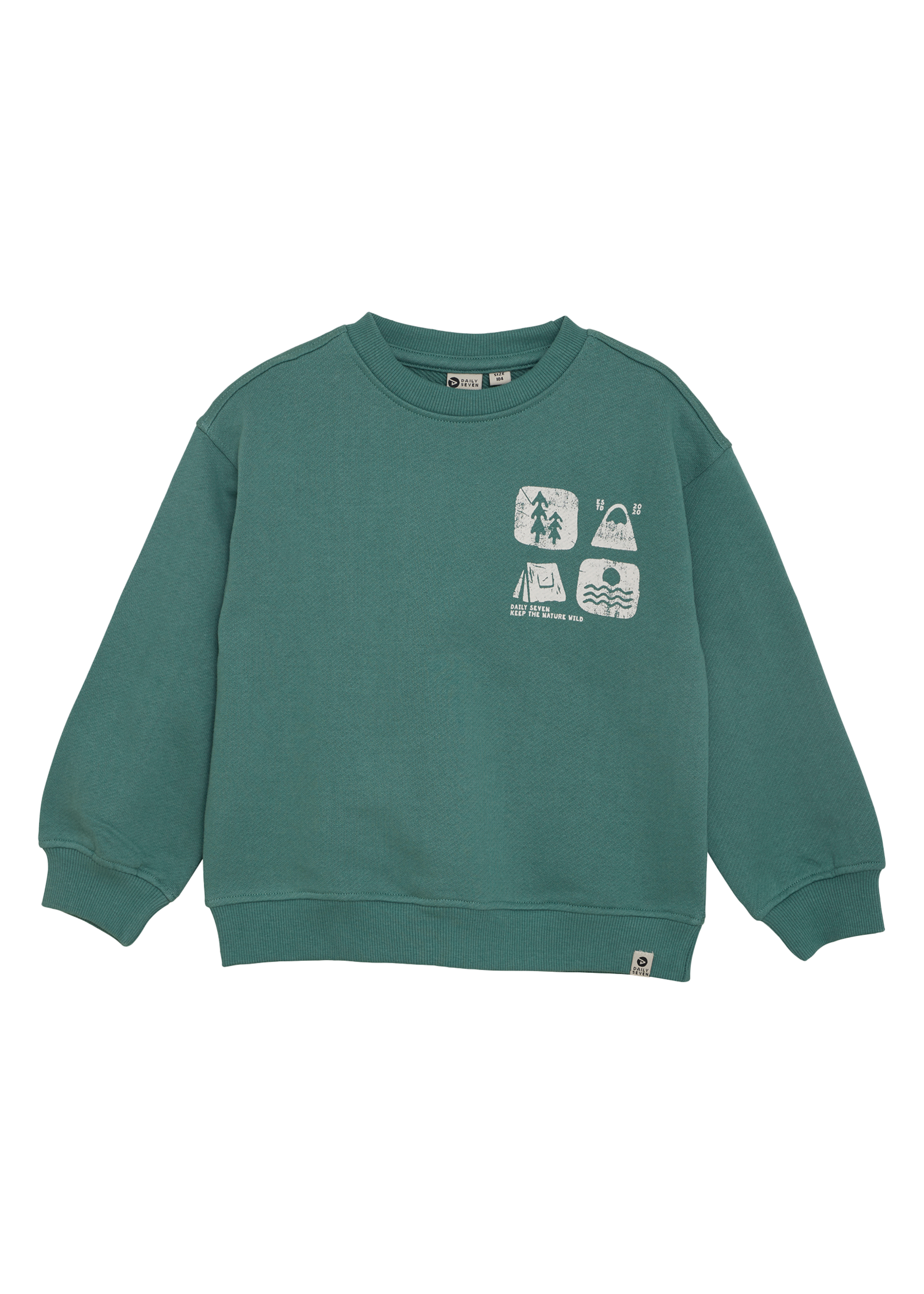 Daily 7 Oversized Sweater Artwork | Blue Spruce