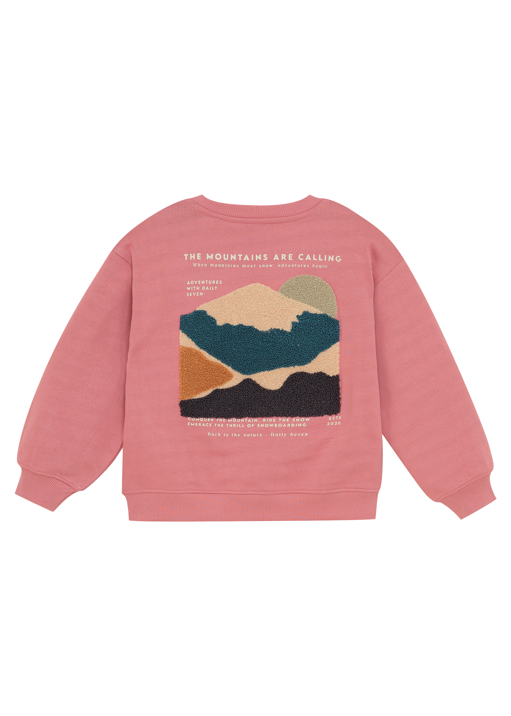 Daily 7 Oversized Sweater Backprint | Coral Clay