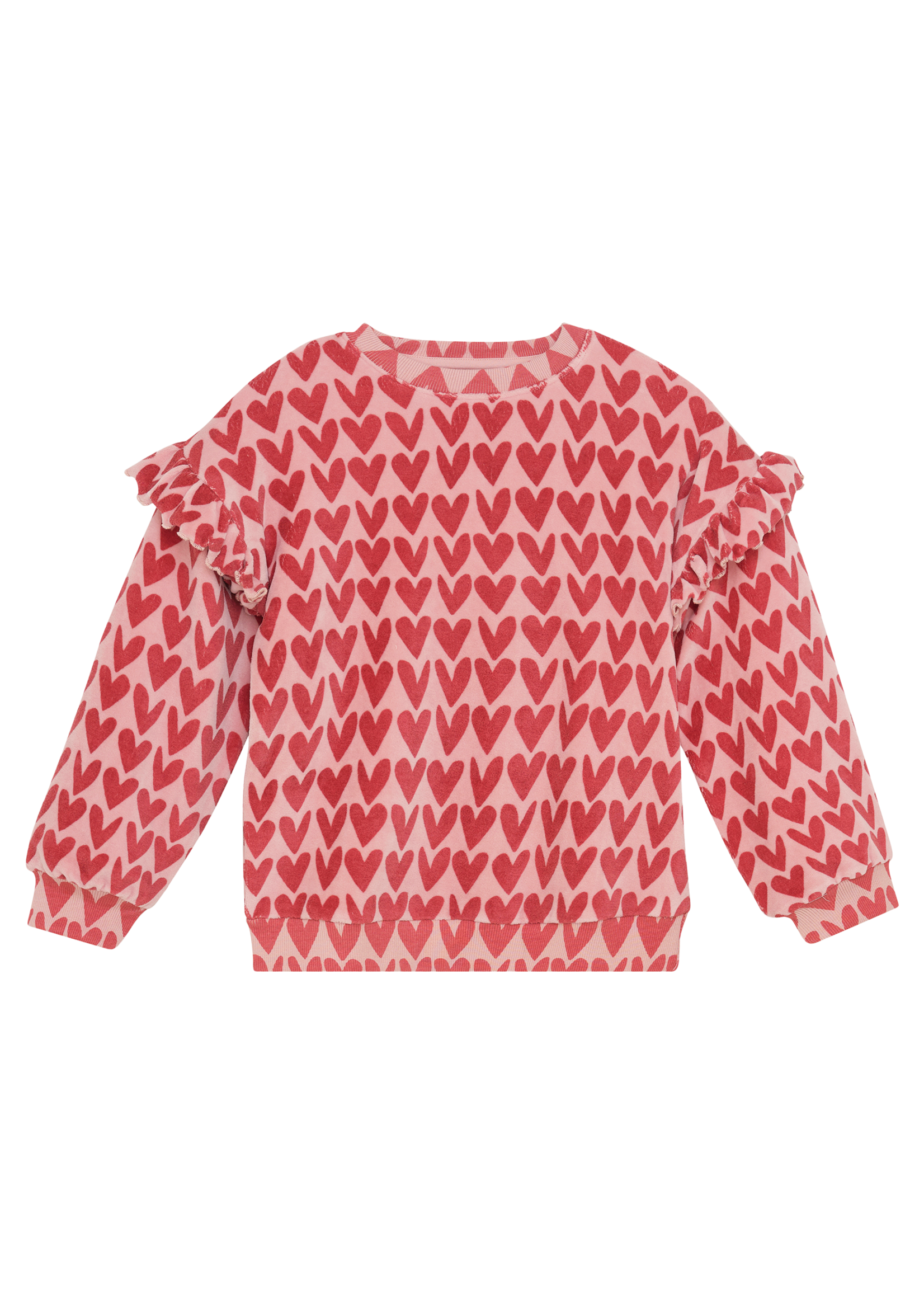 Daily 7 Sweater Heart Print | Pink