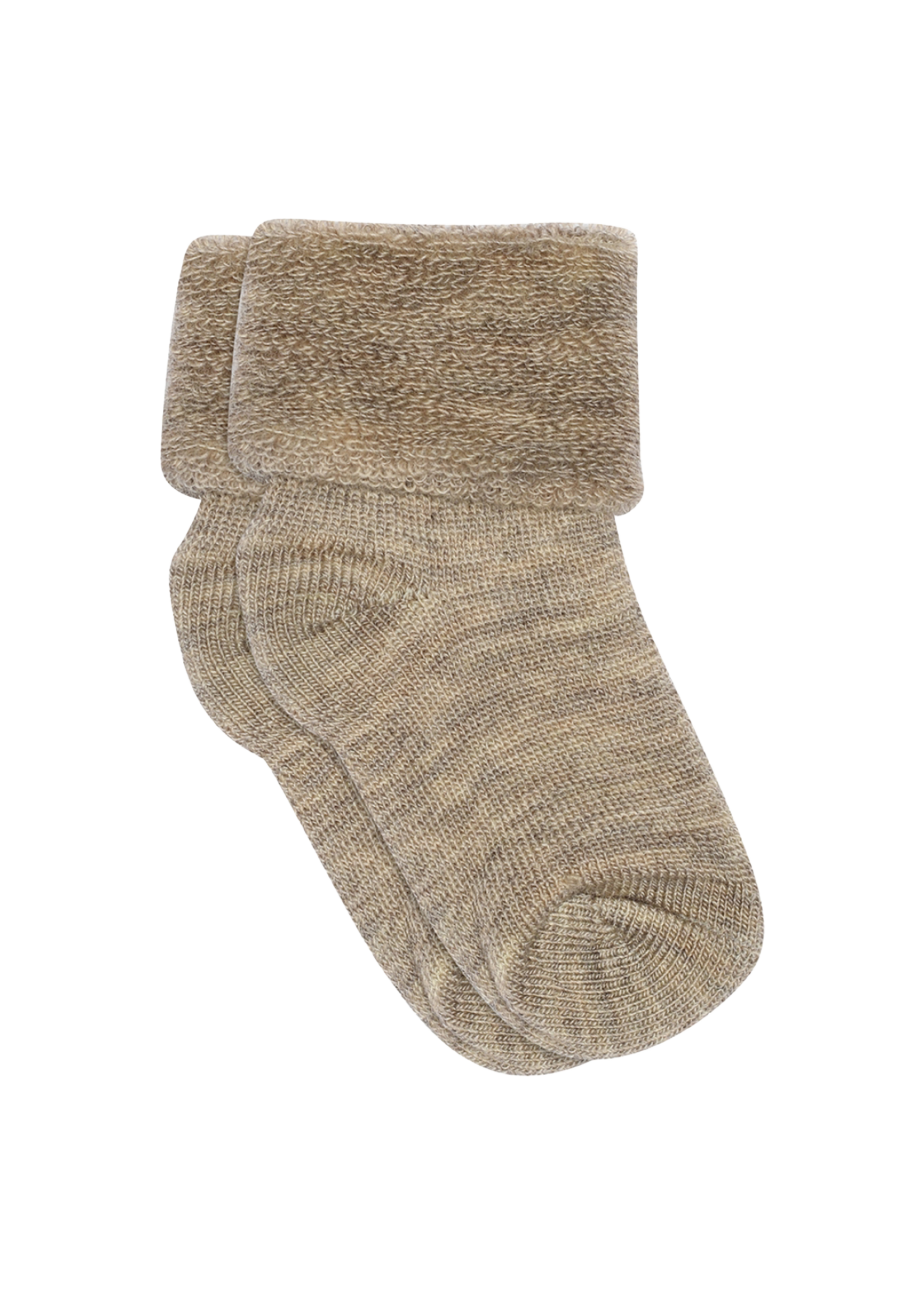MP Denmark Wool baby socks | Light brown melange