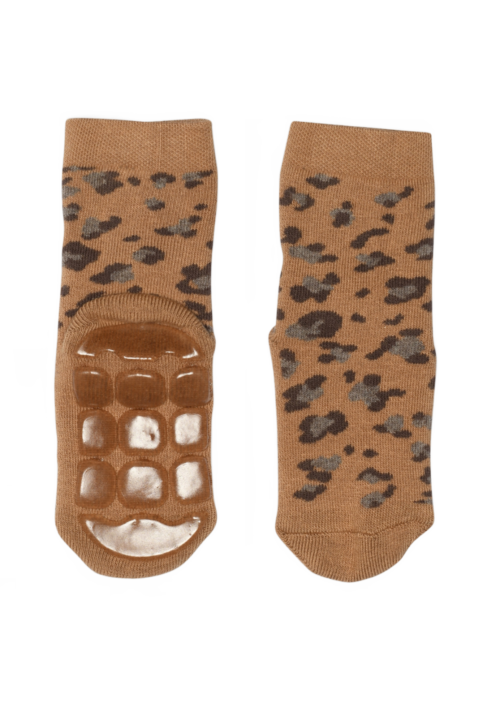 MP Denmark Leopard anti slip socks | Biscuit