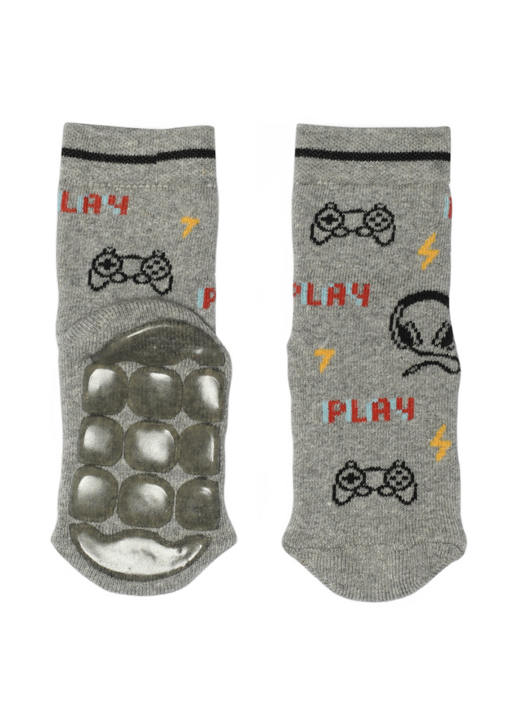 MP Denmark Gaming anti slip socks | Light grey melange