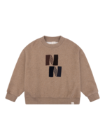 Navy Natural Oversized Sweater | Brown Melange