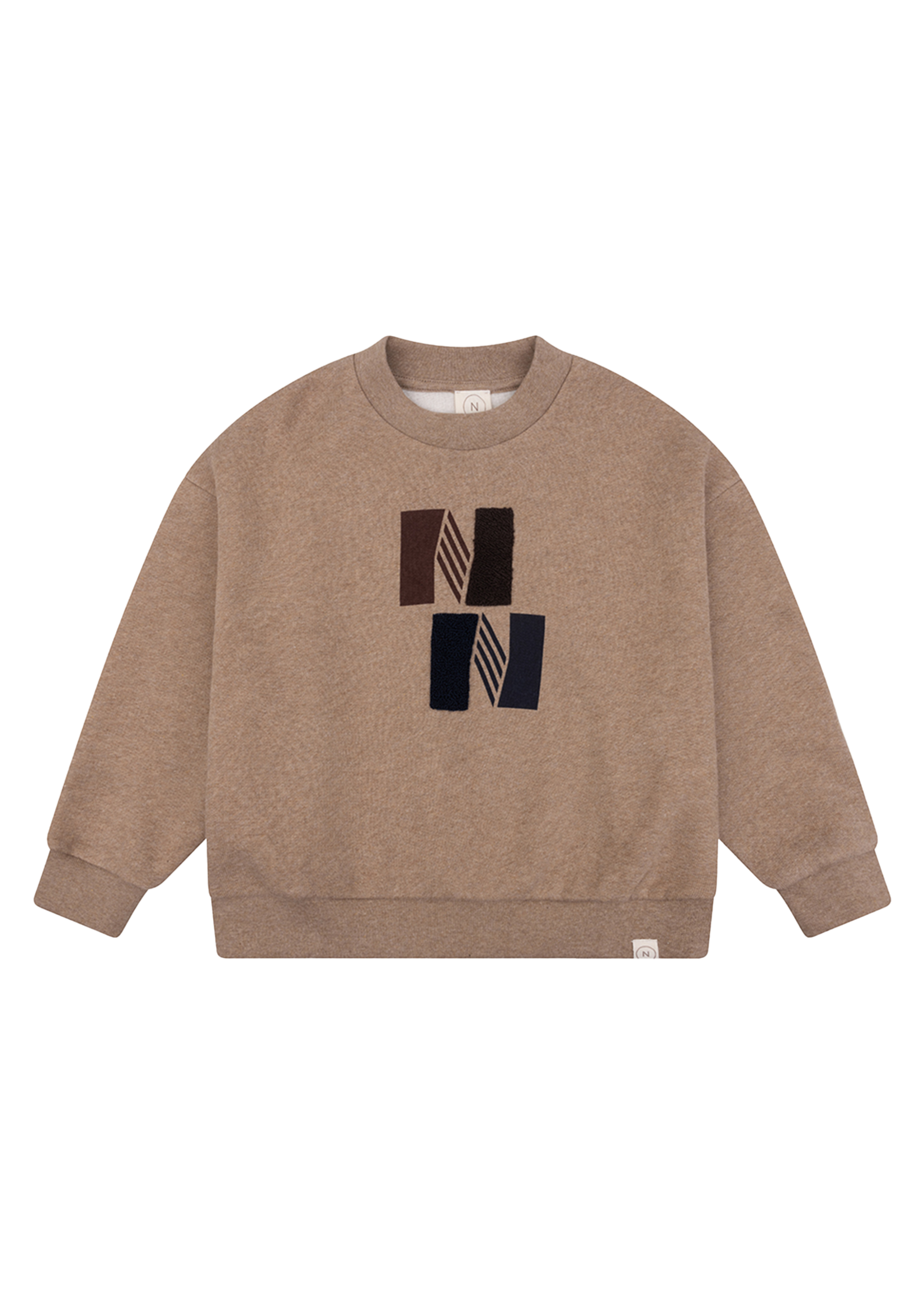 Navy Natural Oversized Sweater | Brown Melange