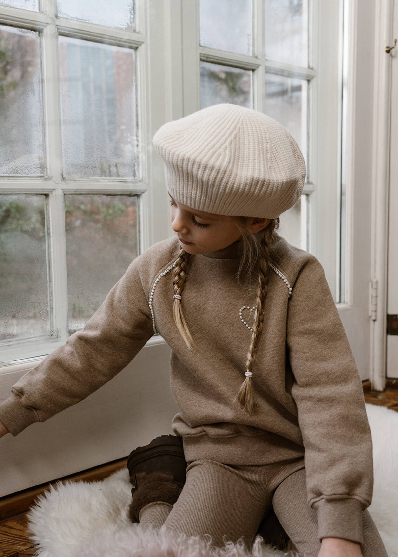 Navy Natural Charlie Sweater | Brown Melange