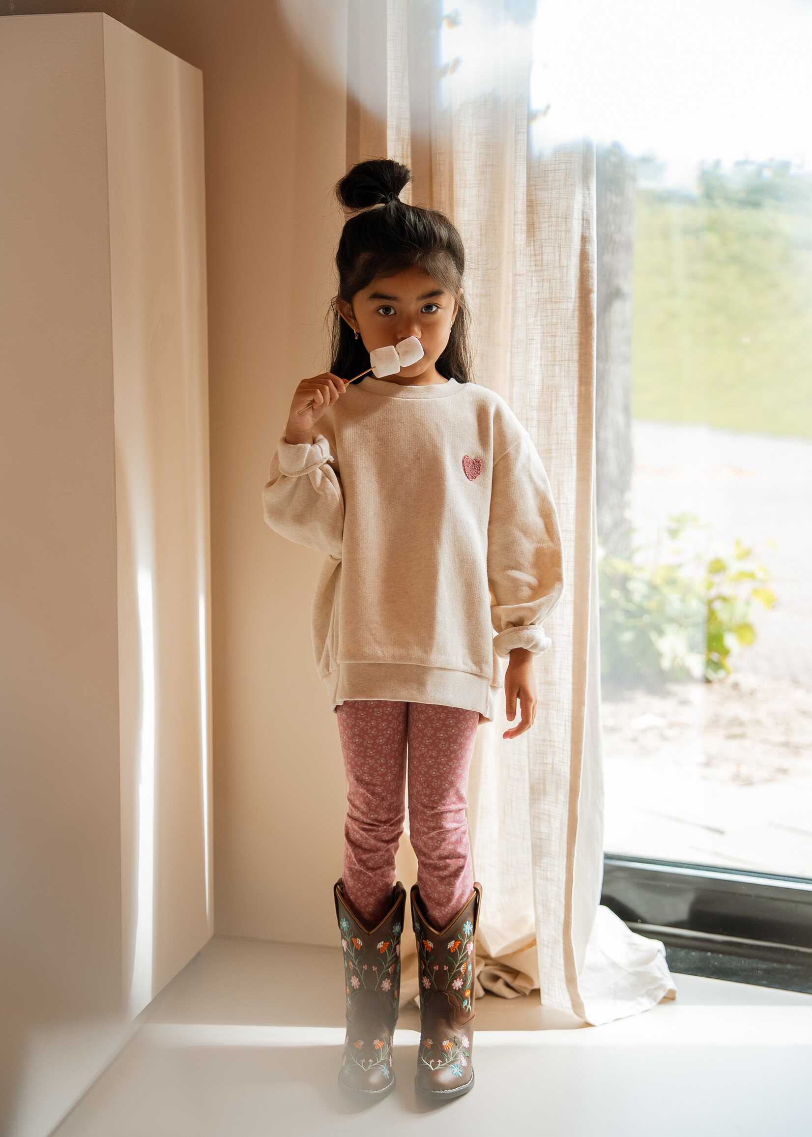 Navy Natural Oversized Sweater | Lilas Heart
