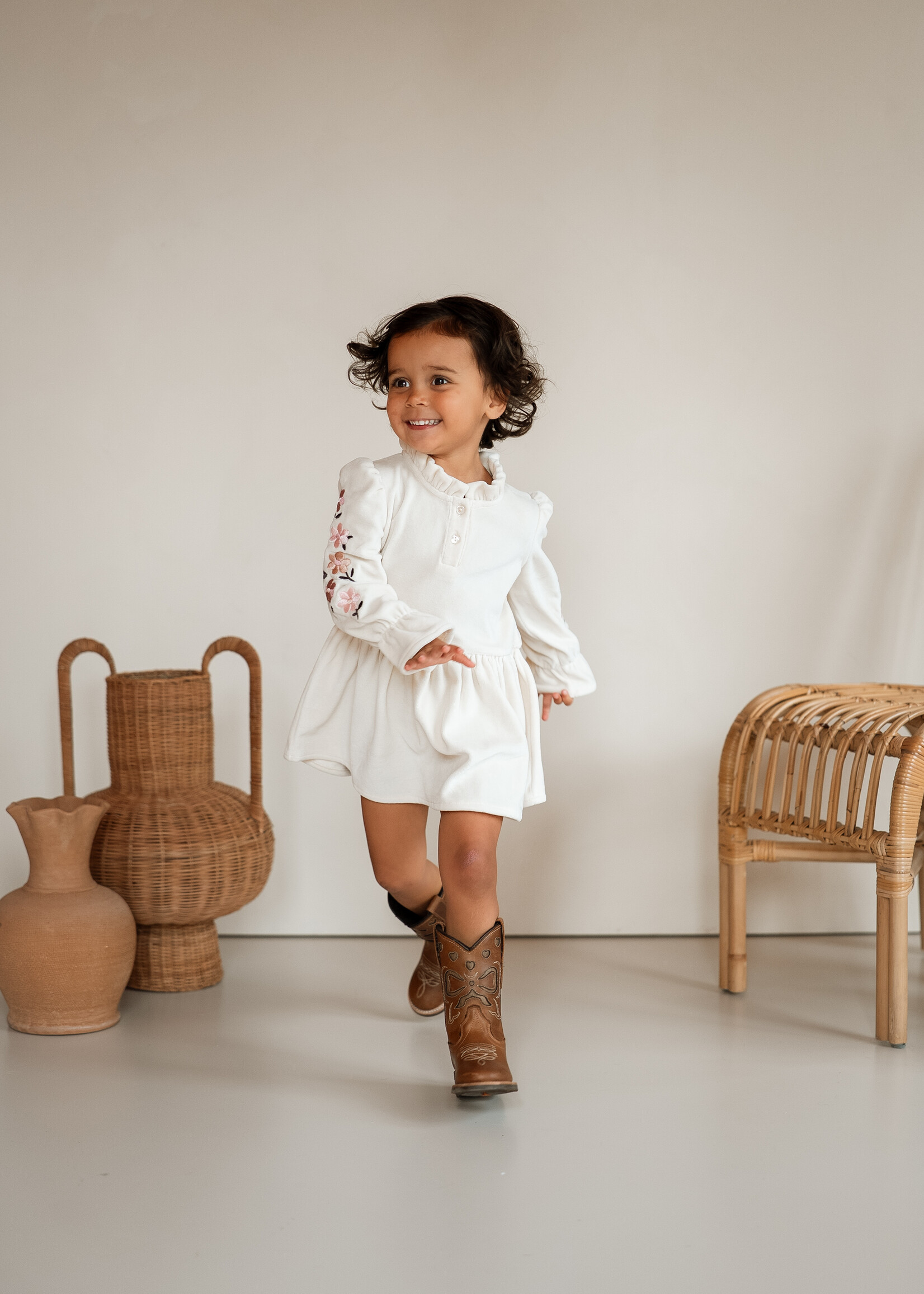 Navy Natural Madee Dress | Almond Velvet