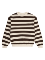 Navy Natural Jules Sweater | Stripe Dark Brown