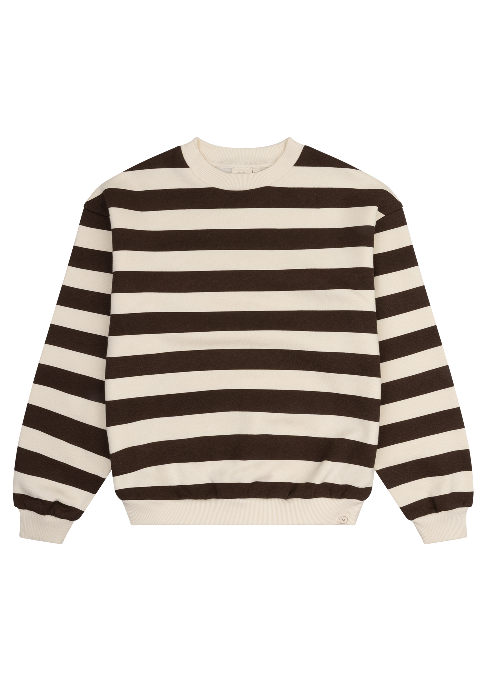 Navy Natural Jules Sweater | Stripe Dark Brown