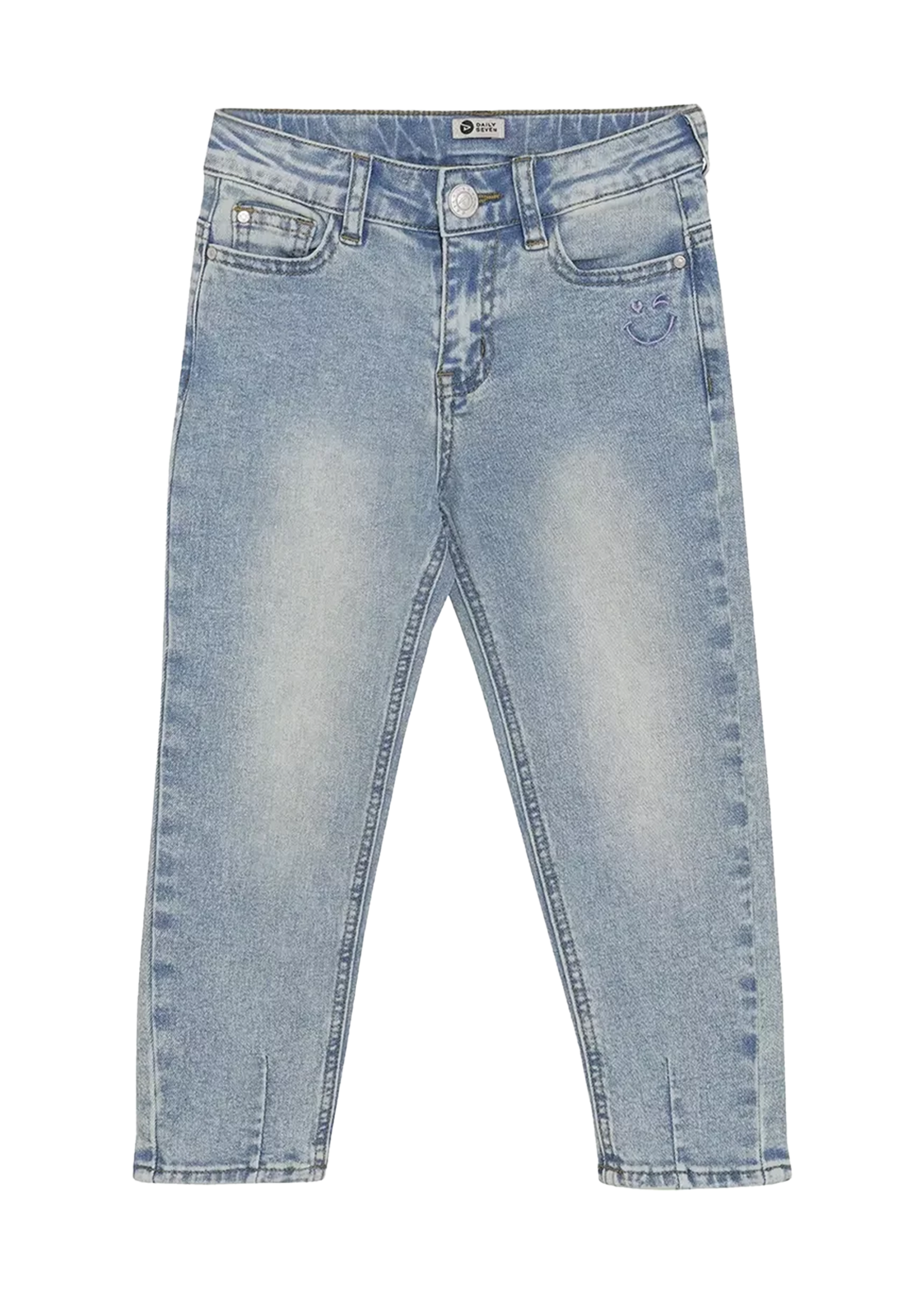 Daily 7 Mom Fit Heart Pocket | Medium Denim