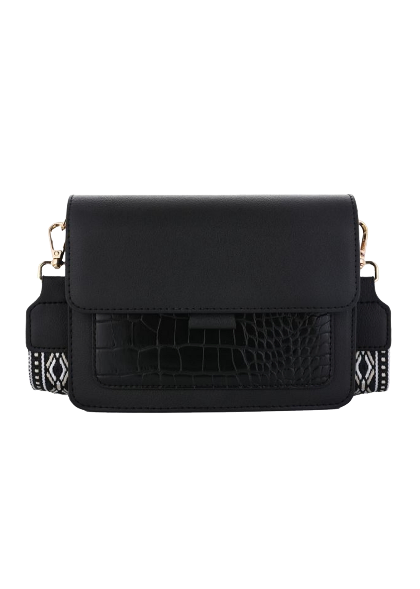 Strap Bag Black Croc