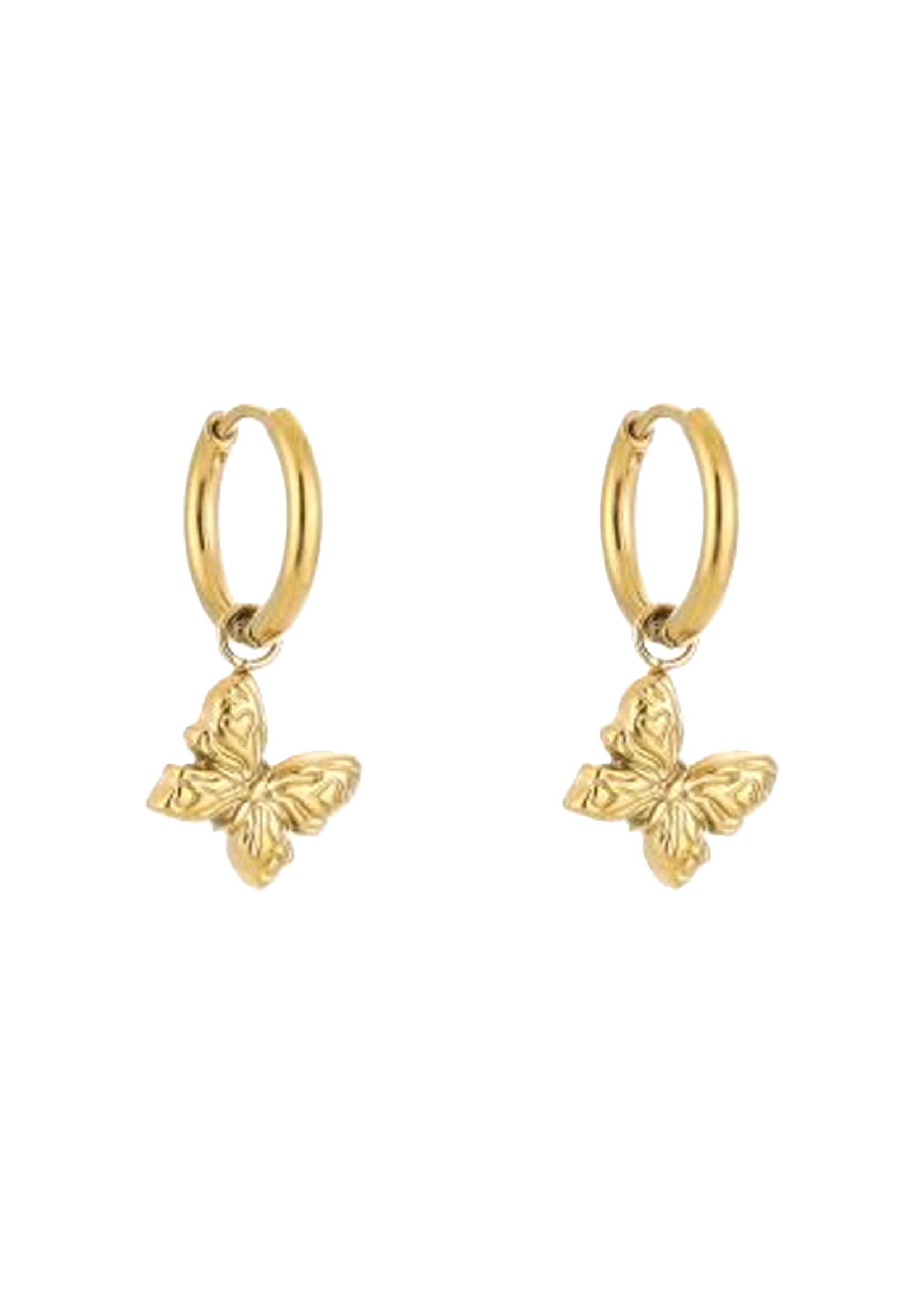 Oorbellen Hanger Bold Butterfly Gold