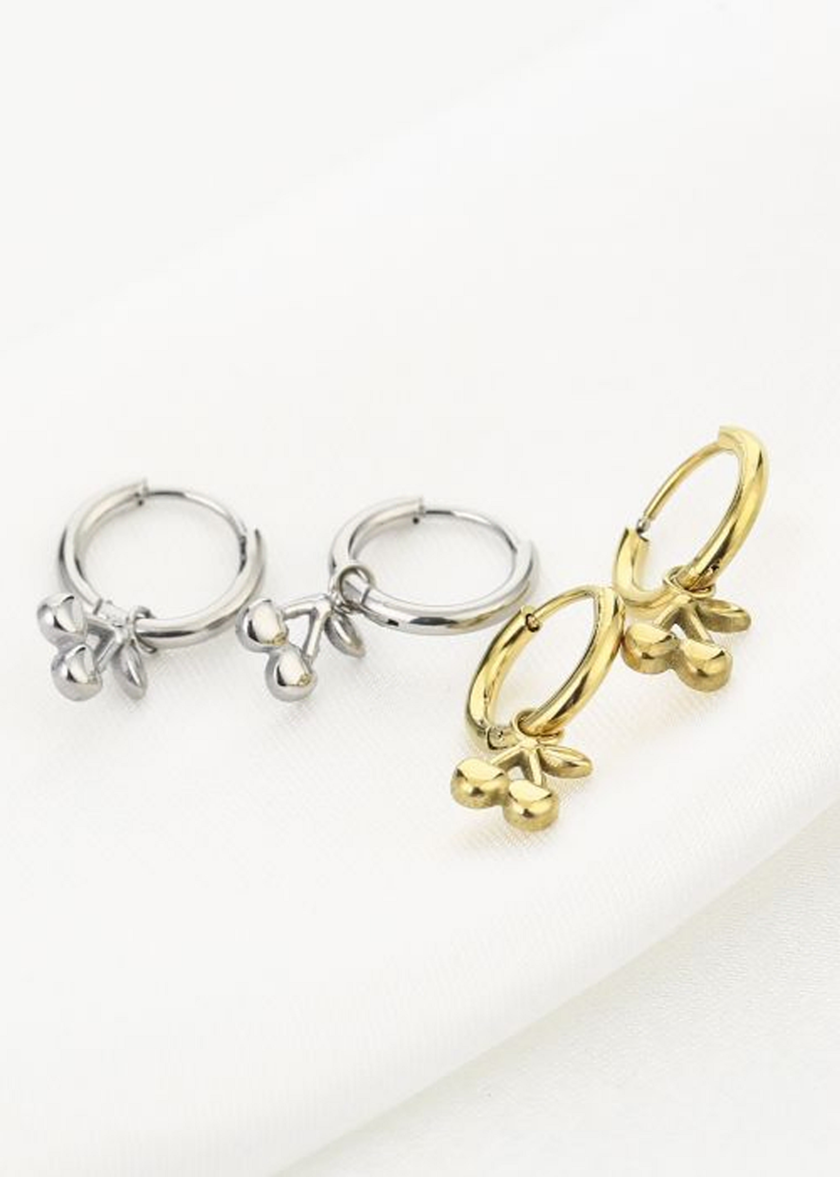 Oorbellen Hanger Cherry Silver