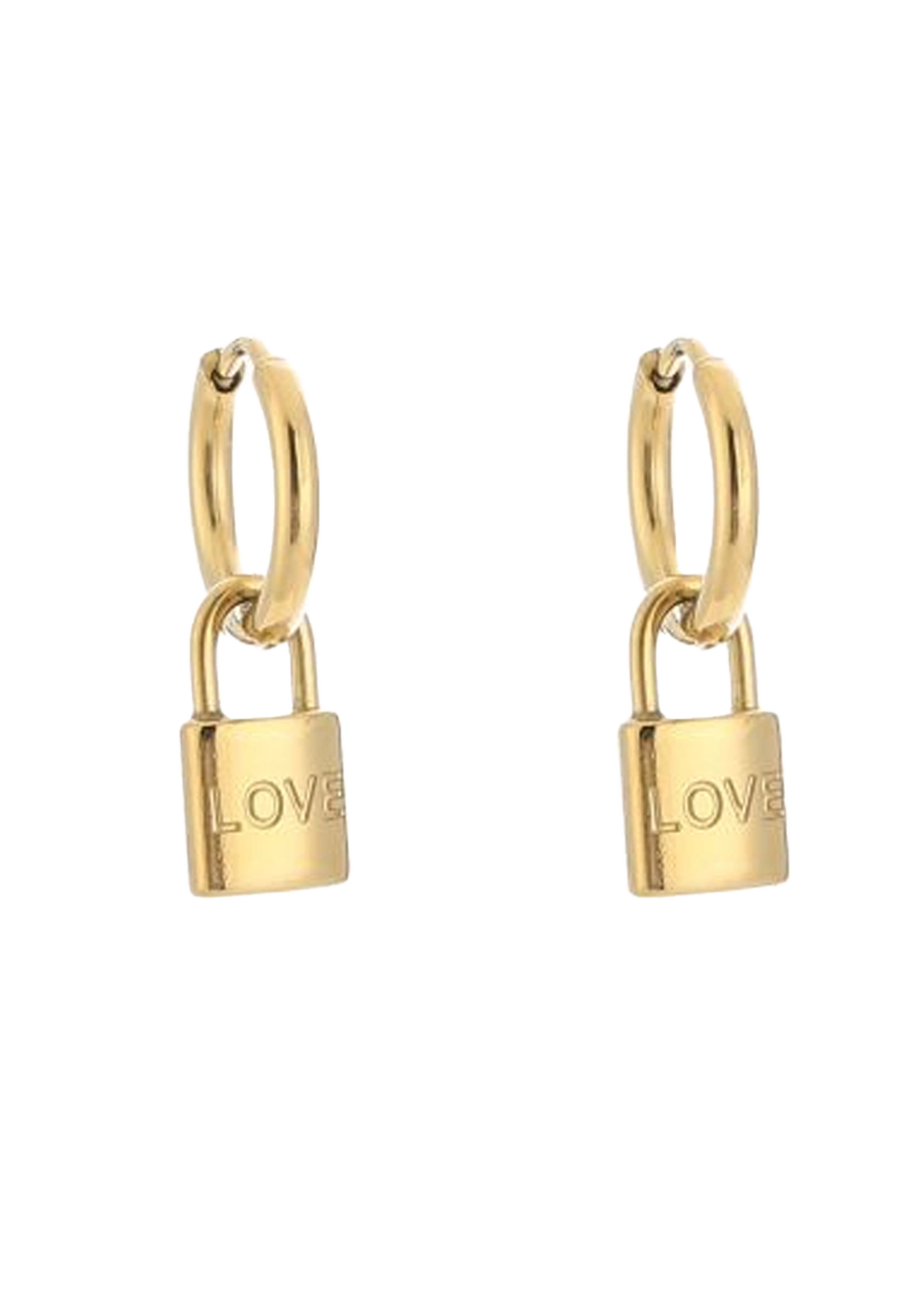 Oorbellen Hanger Lock Gold