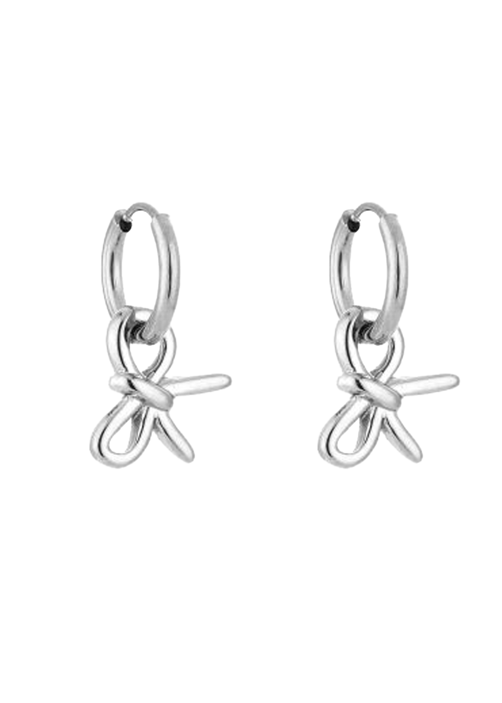 Oorbellen Hanger Ribbon Silver