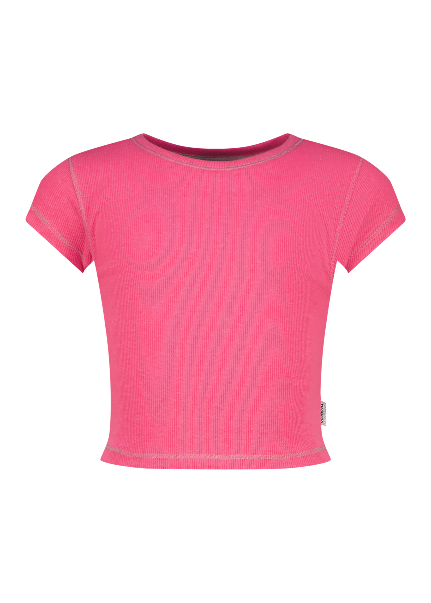 Vingino Basic Crop Rib Tee Neon Pink