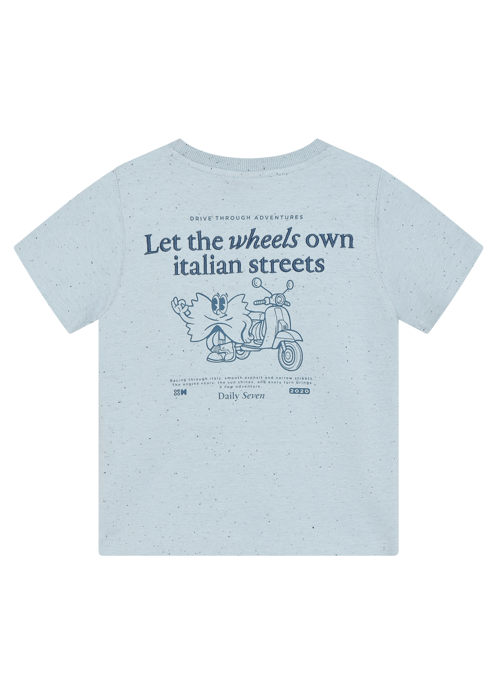 Daily 7 T-shirt Nappy Backprint  Celestial Blue