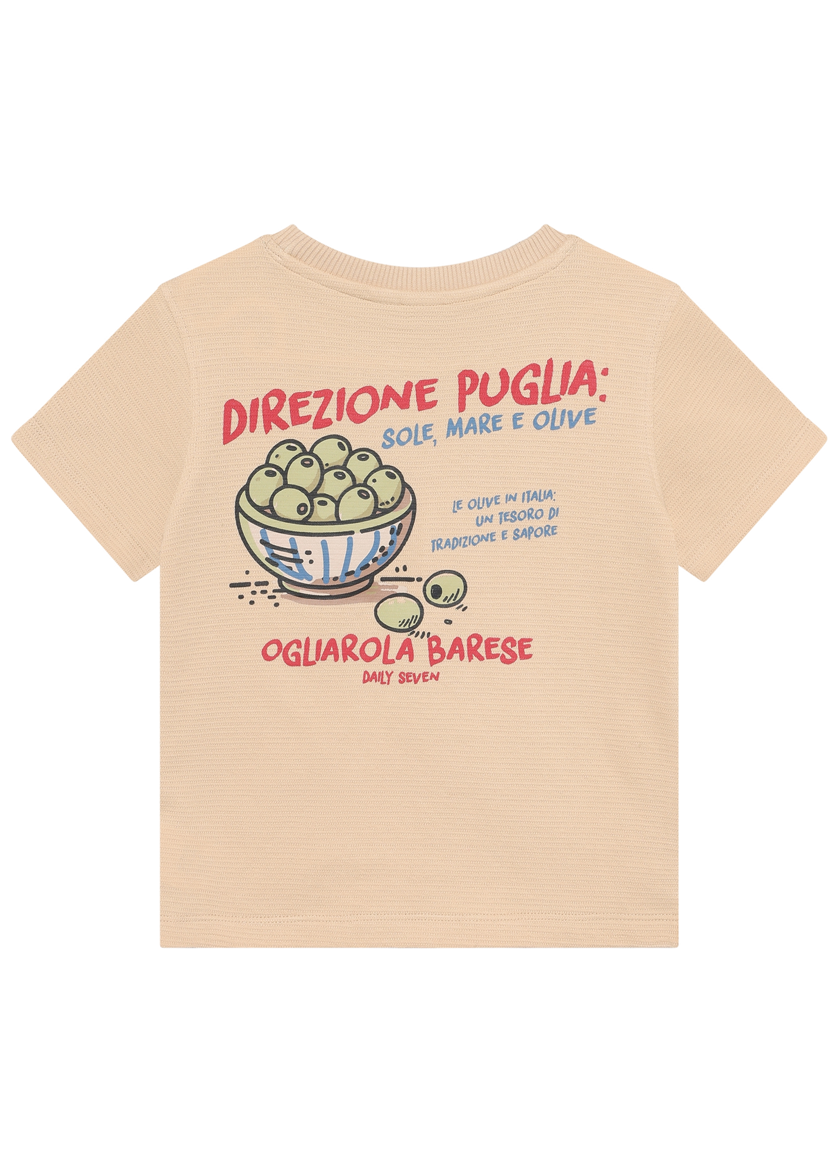 Daily 7 T-shirt Backprint Latte Sand