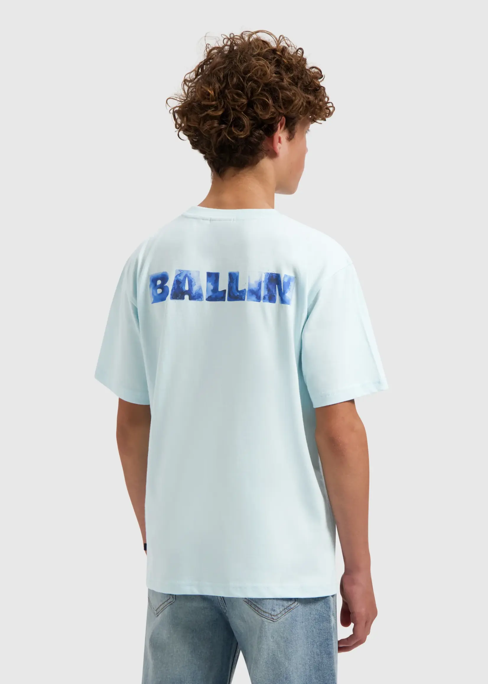 Ballin Junior Watercolor Effect T-shirt Lt Blue