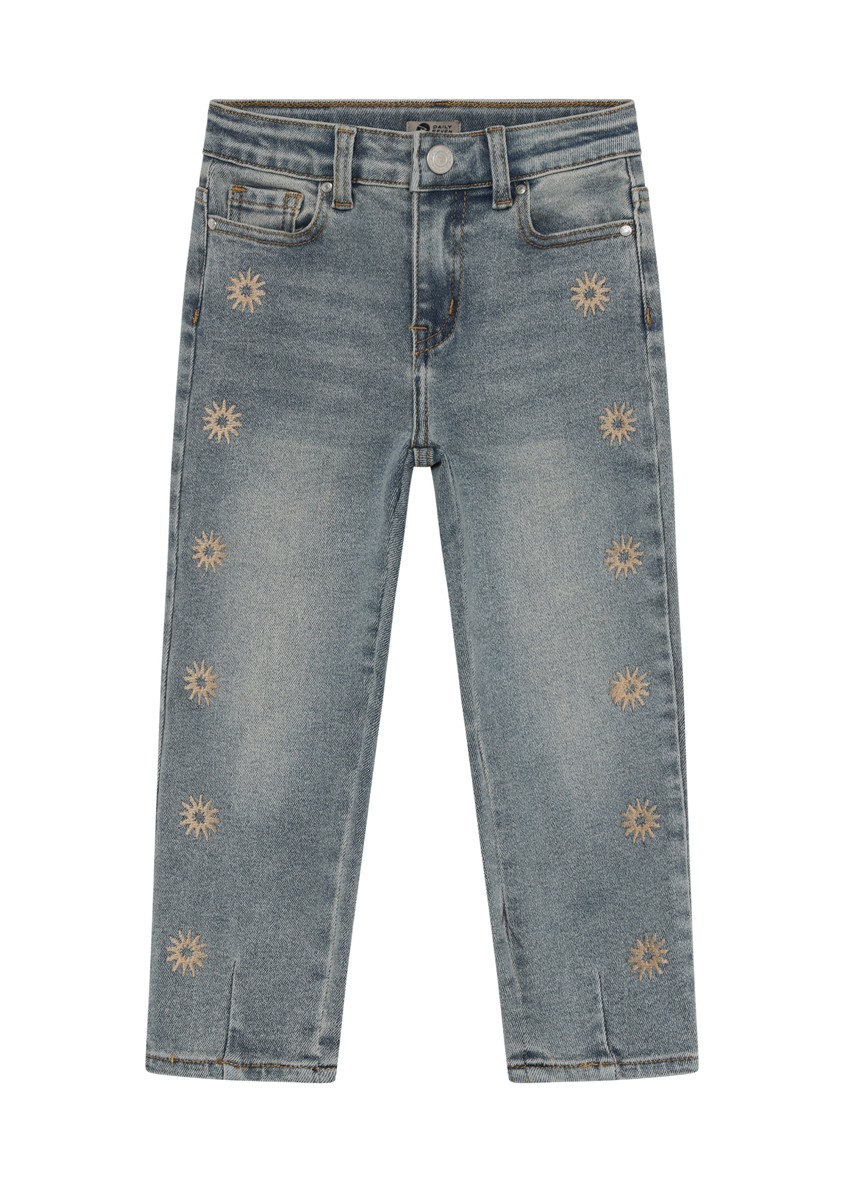 Daily 7 Denim Mom Fit Embroidery Used Medium Denim