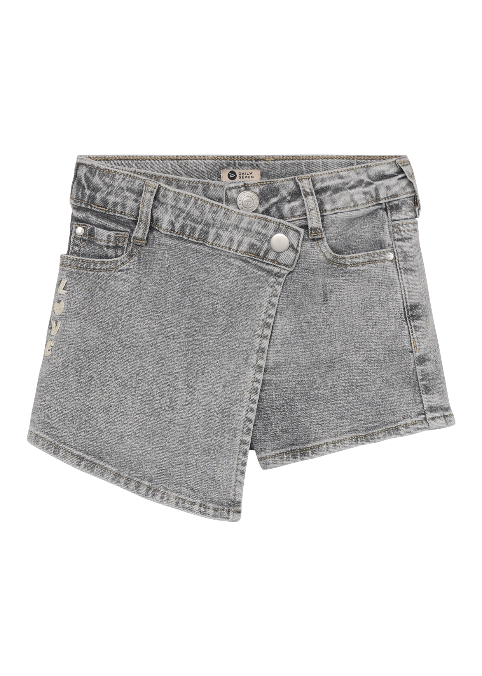 Daily 7 Denim Skorts Grey Denim