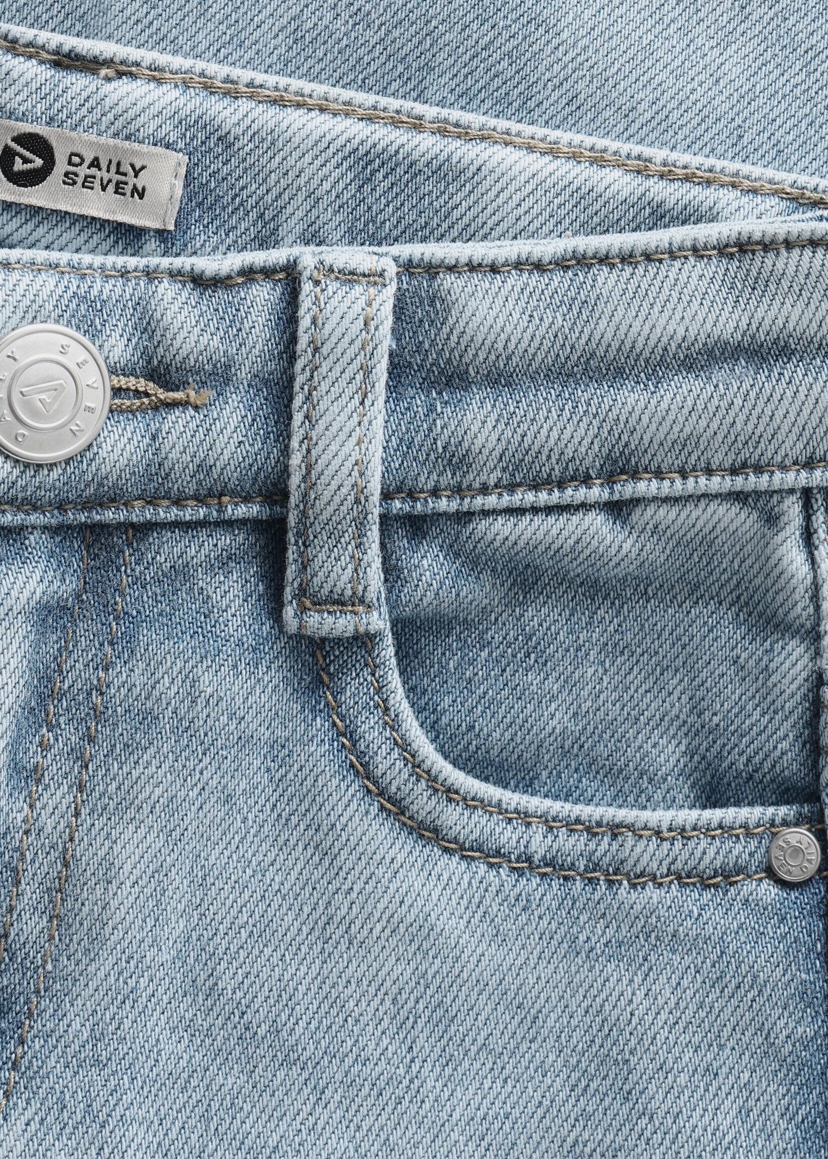 Daily 7 Denim Wide Fit Heart Light Blue Denim