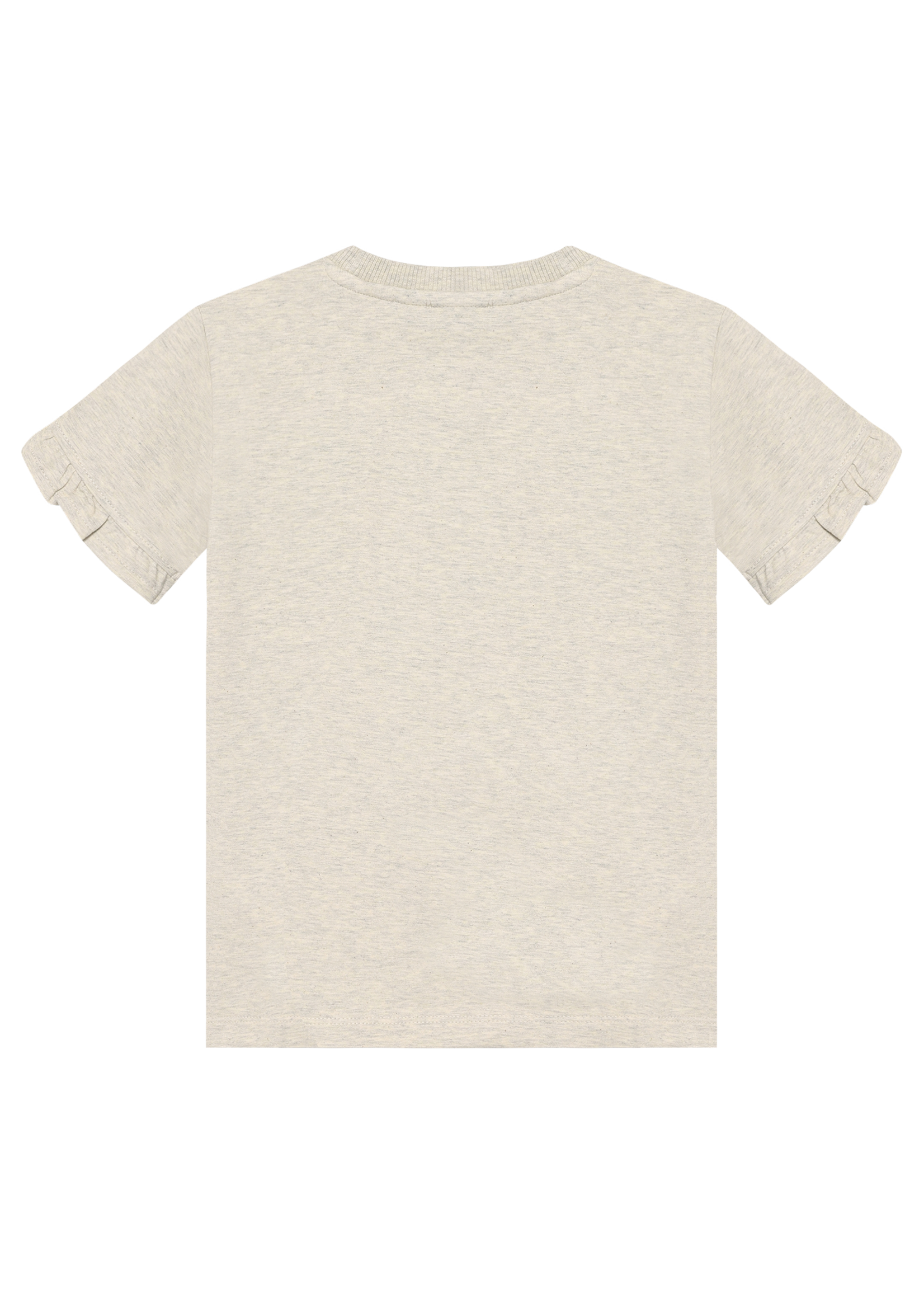 Daily 7 T-shirt Rebel Print Creme Grey Melange