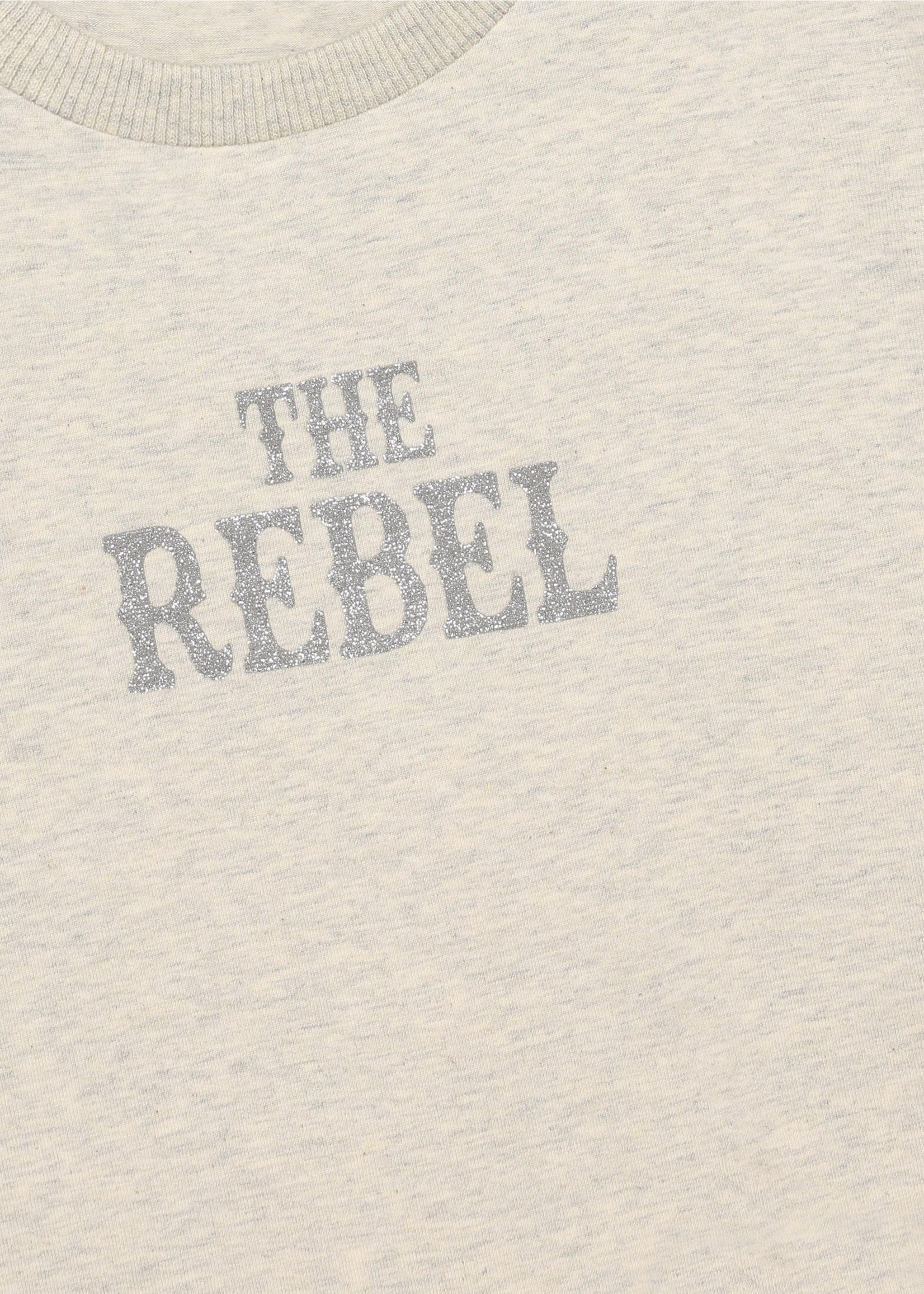 Daily 7 T-shirt Rebel Print Creme Grey Melange