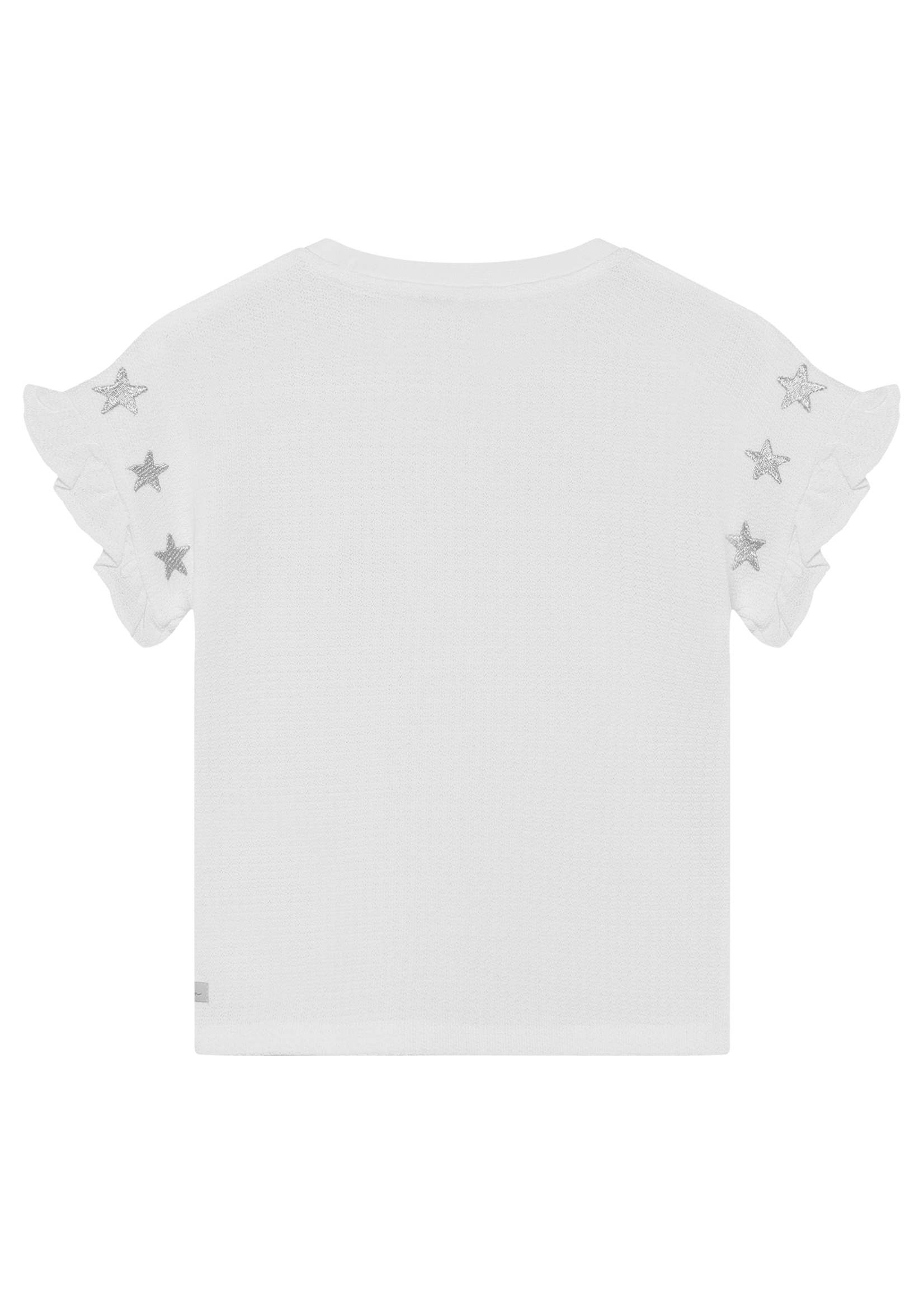 Daily 7 T-shirt Embroidery Sleeve Egret